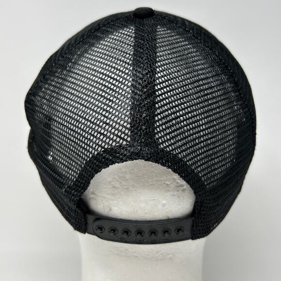 Vintage 90s Graco Robotics Inc Trucker Hat Baseball Cap GRI Mesh Snapback Black - Picture 3 of 9